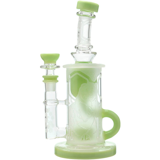 Calibear Sandblasted Showerhead Klein Recycler - Discreet Smoker