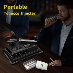 ROWISE Cigarette Rolling Machine, New Manual Cigarette Tobacco Injector Roller Fits Rolling Tube of Diameter 0.31"/8Mm, Portable Cigarette Roller Machine for Size of Tube: 100Mm, King & Regular Size