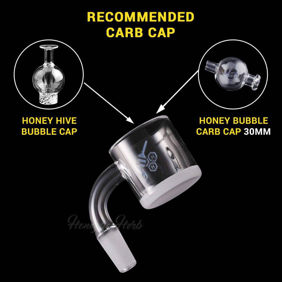 HONEY & MILK XL BEVEL QUARTZ BANGER - 90° DEGREE | YL - Discreet Smoker