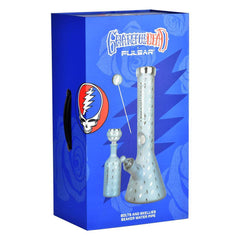 Grateful Dead x Pulsar Bolts And Skellies Glass Beaker Water Pipe Set | 13.75" | 14mm F - Discreet Smoker