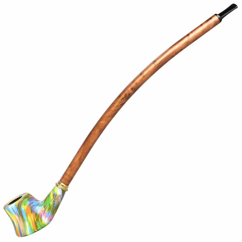 Pulsar Shire Pipes The Komezuka | Volcano Churchwarden Rainbow Wood Pipe - Discreet Smoker