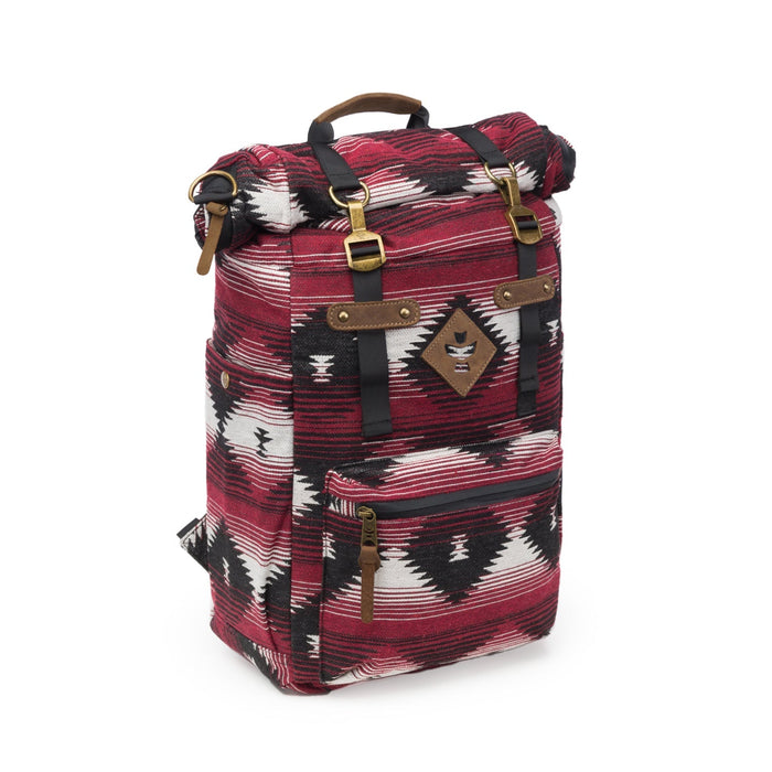 Revelry Drifter - Smell Proof Rolltop Backpack, Maroon Pattern