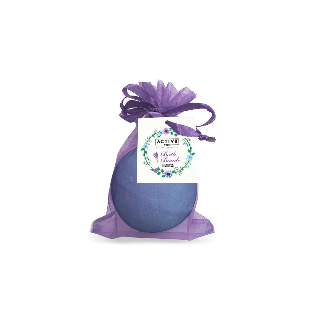 ACTIV8 CBD Bath Bomb: Lavender - 100mg CBD - Discreet Smoker
