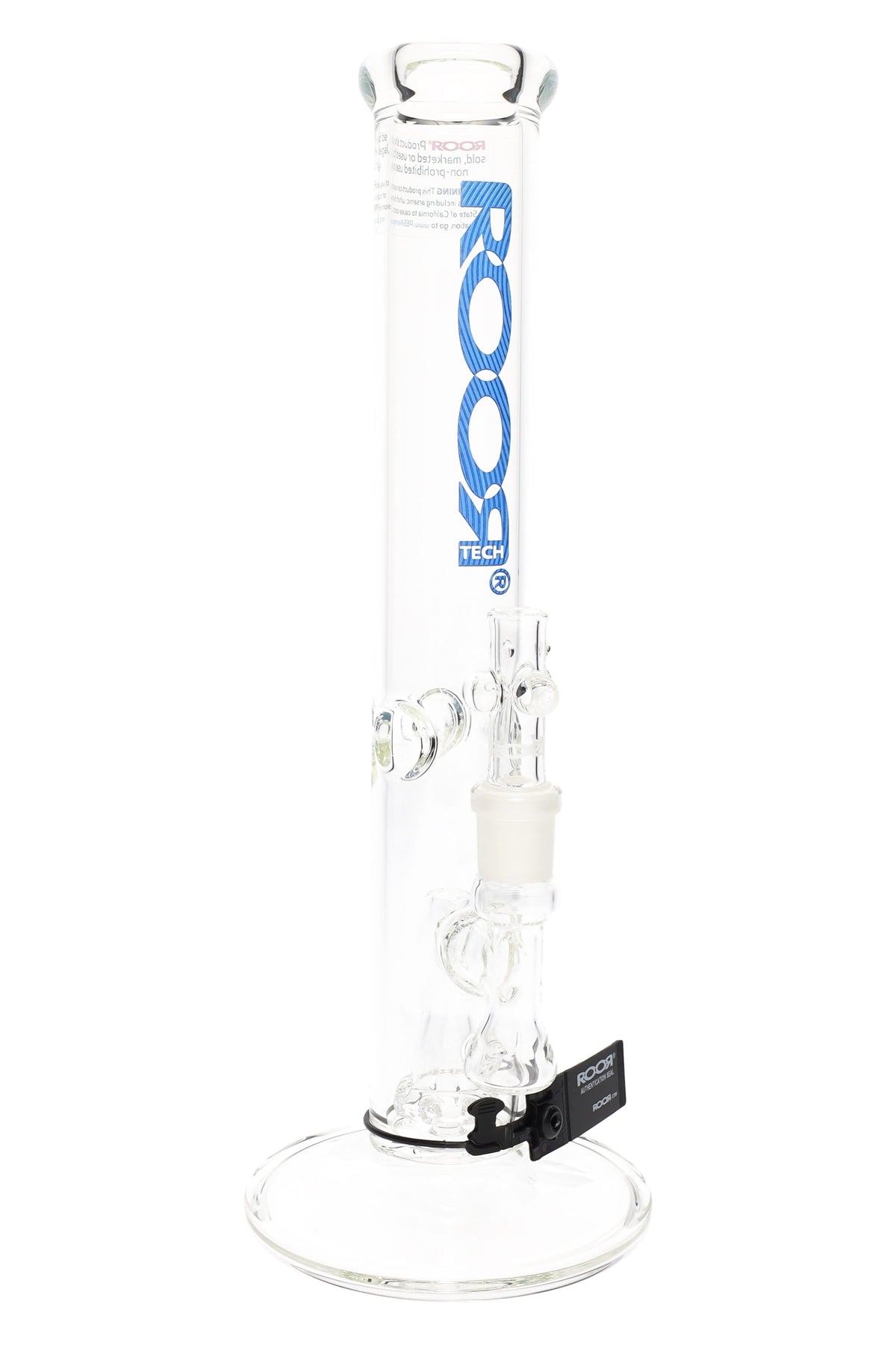 ROOR Tech 14″ Straight Tube Bong with Showerhead Perc – 5 mm Clear - Discreet Smoker
