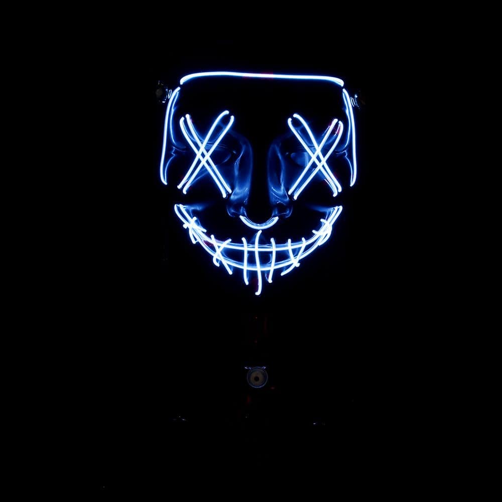 Scary Purge Light Up Gas Mask & Acrylic Water Pipe Set - 8" - Discreet Smoker