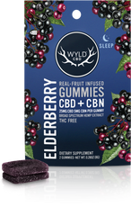 WYLD CBD Real Fruit Infused CBD + CBN Sleep Elderberry Gummies