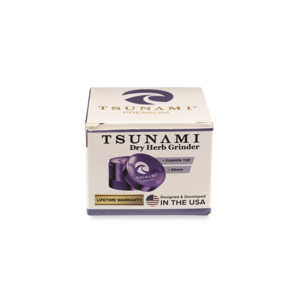 Tsunami Sunken Top 50mm 4-Piece Grinder - Discreet Smoker