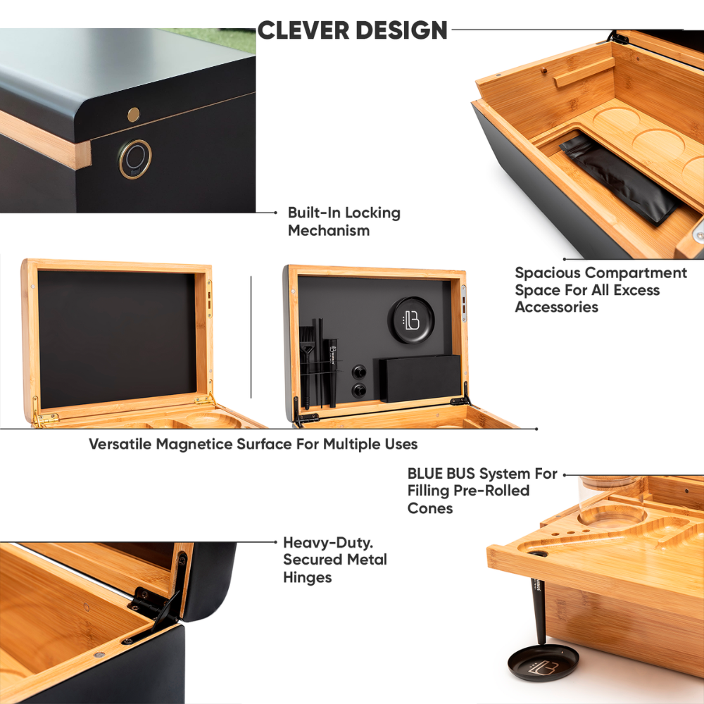 DISCOVERY 2.0 Storage Stash Box with Fingerprint Lock - Discreet Smoker