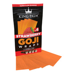 King Palm Goji Wraps & Filter Tips | 4pk | 15pc Display - Discreet Smoker