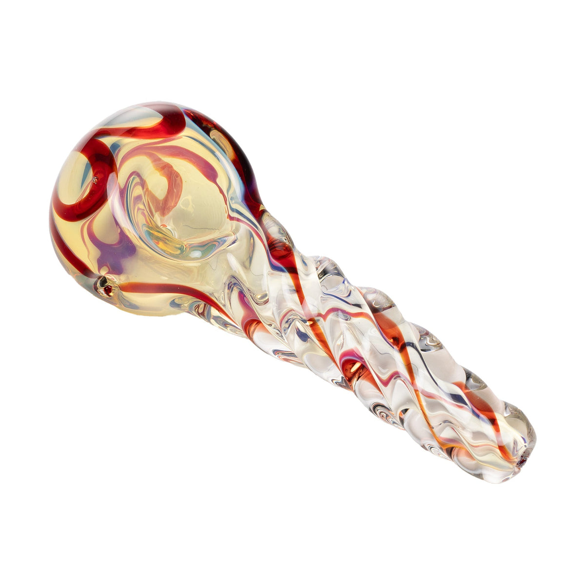 Human Grade Twist Glass Spoon Pipe Model B - Discreet Smoker