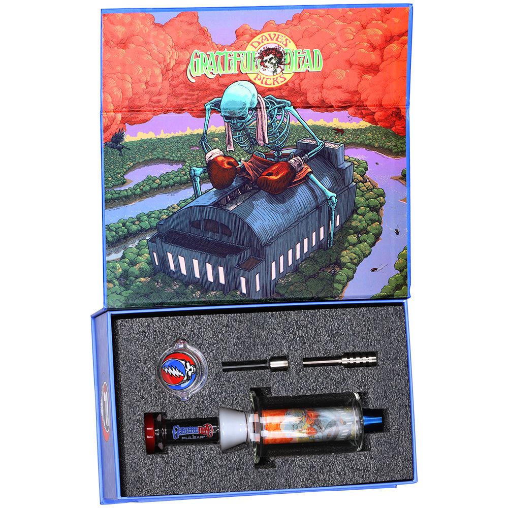 Grateful Dead x Pulsar Inside Print Vapor Vessel & SYF Dab Dish - 9.25" / Boxer - Discreet Smoker