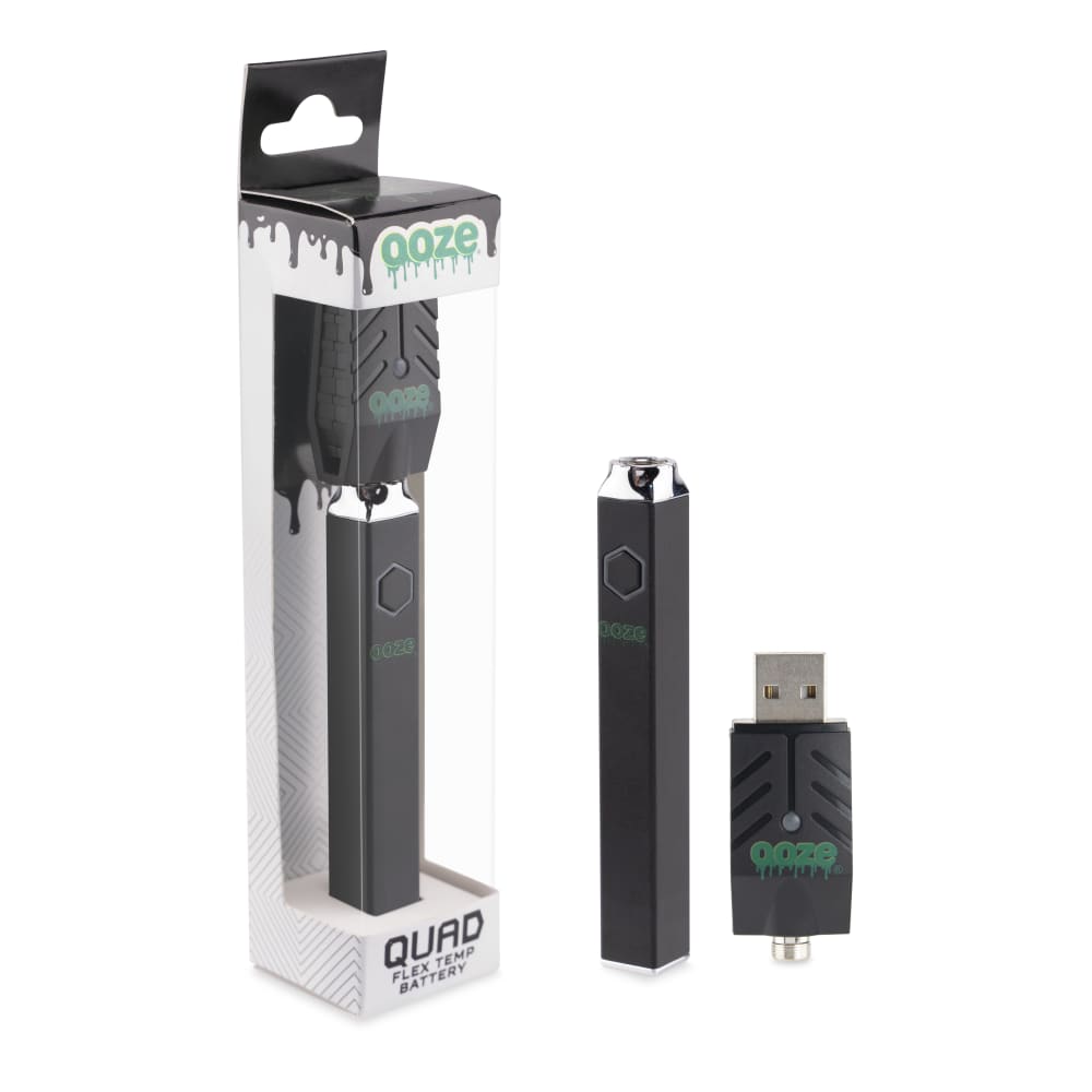 Ooze Quad 510 Thread 500 mAh Square Vape Pen Battery - Discreet Smoker