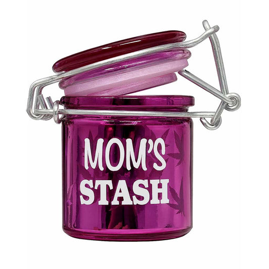 AIRTIGHT GLASS MOM'S STASH STORAGE JAR - Discreet Smoker