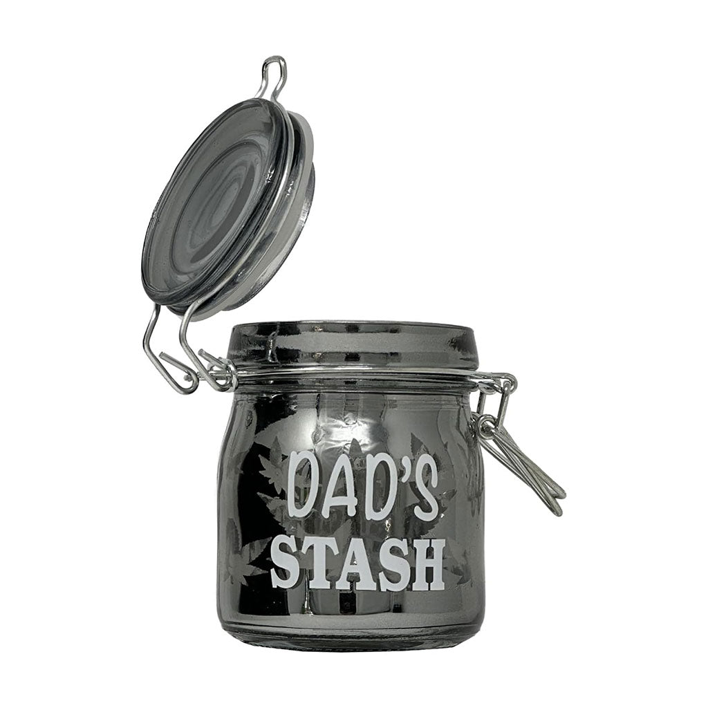 AIRTIGHT GLASS DAD'S STASH STORAGE JAR - Discreet Smoker