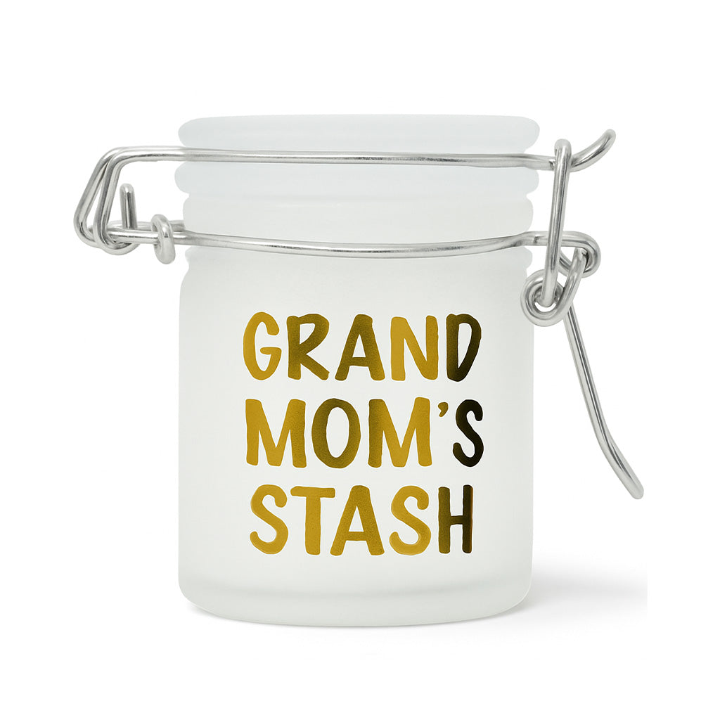 AIRTIGHT GLASS GRANDMOM'S STASH STORAGE JAR - Discreet Smoker
