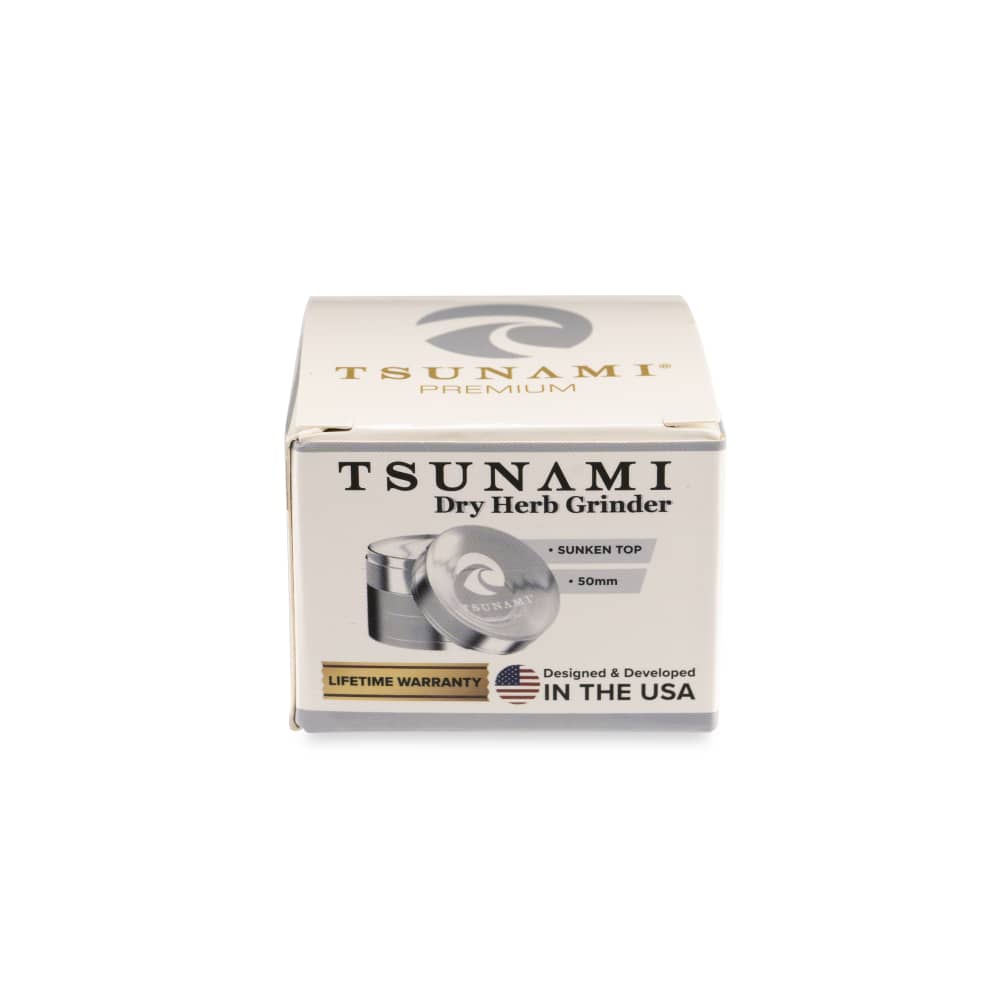 Tsunami Sunken Top 50mm 4-Piece Grinder - Discreet Smoker