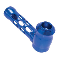 ALUMINUM GLASS PERFORATED HAND PIPE - Discreet Smoker