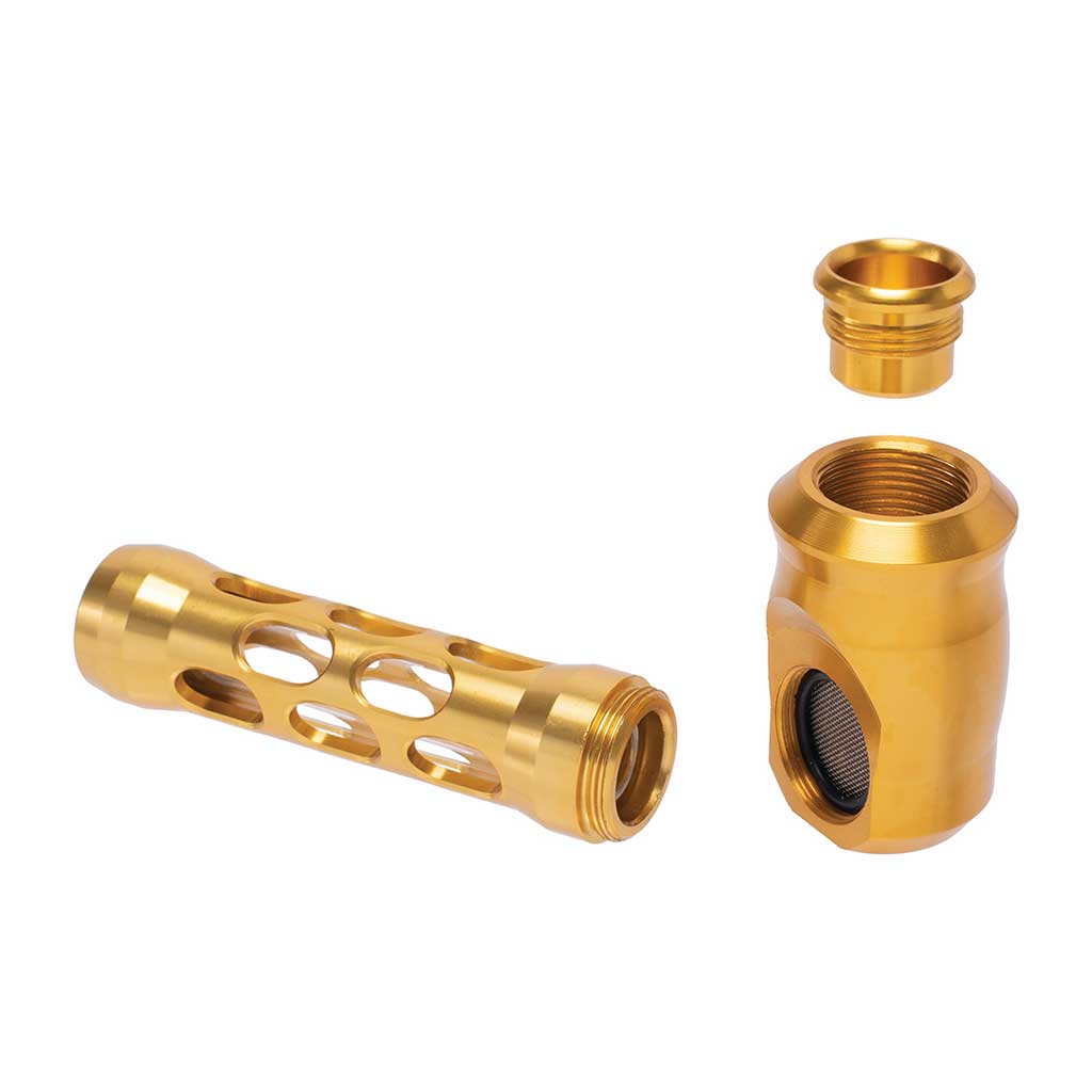 ALUMINUM GLASS PERFORATED HAND PIPE - Discreet Smoker