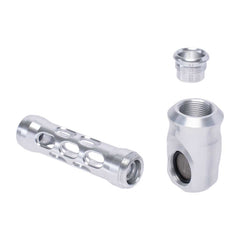 ALUMINUM GLASS PERFORATED HAND PIPE - Discreet Smoker