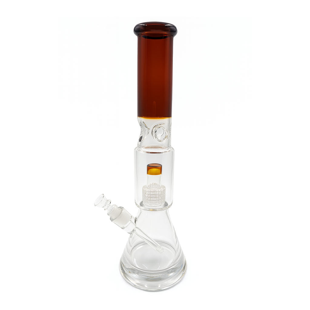 ARCTIC CYCLONE BEAKER BONG WITH MATRIX PERC & ICE PINCH - Discreet Smoker