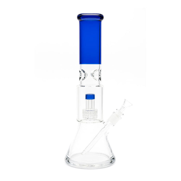 ARCTIC CYCLONE BEAKER BONG WITH MATRIX PERC & ICE PINCH, Blue