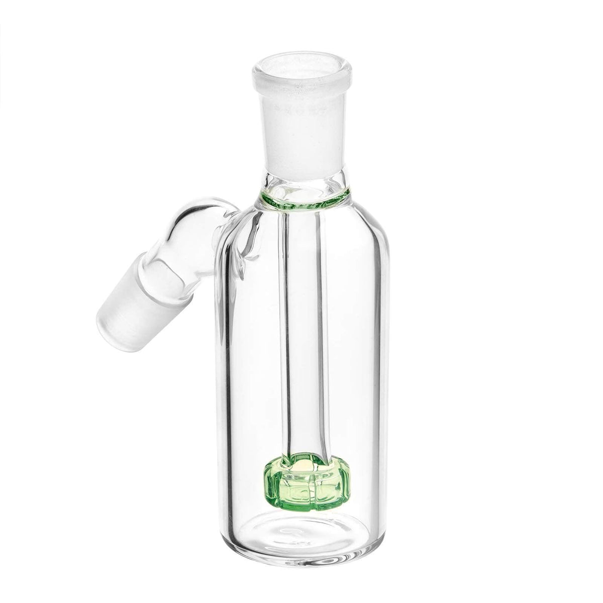 18mm Ash Catcher 45 Degree Green - Discreet Smoker