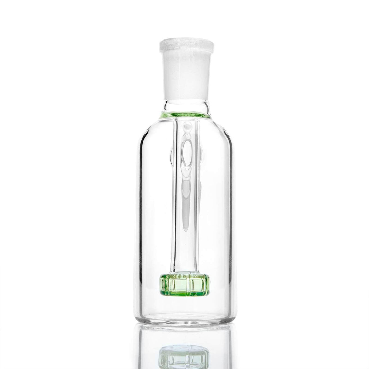 18mm Ash Catcher 45 Degree Green - Discreet Smoker