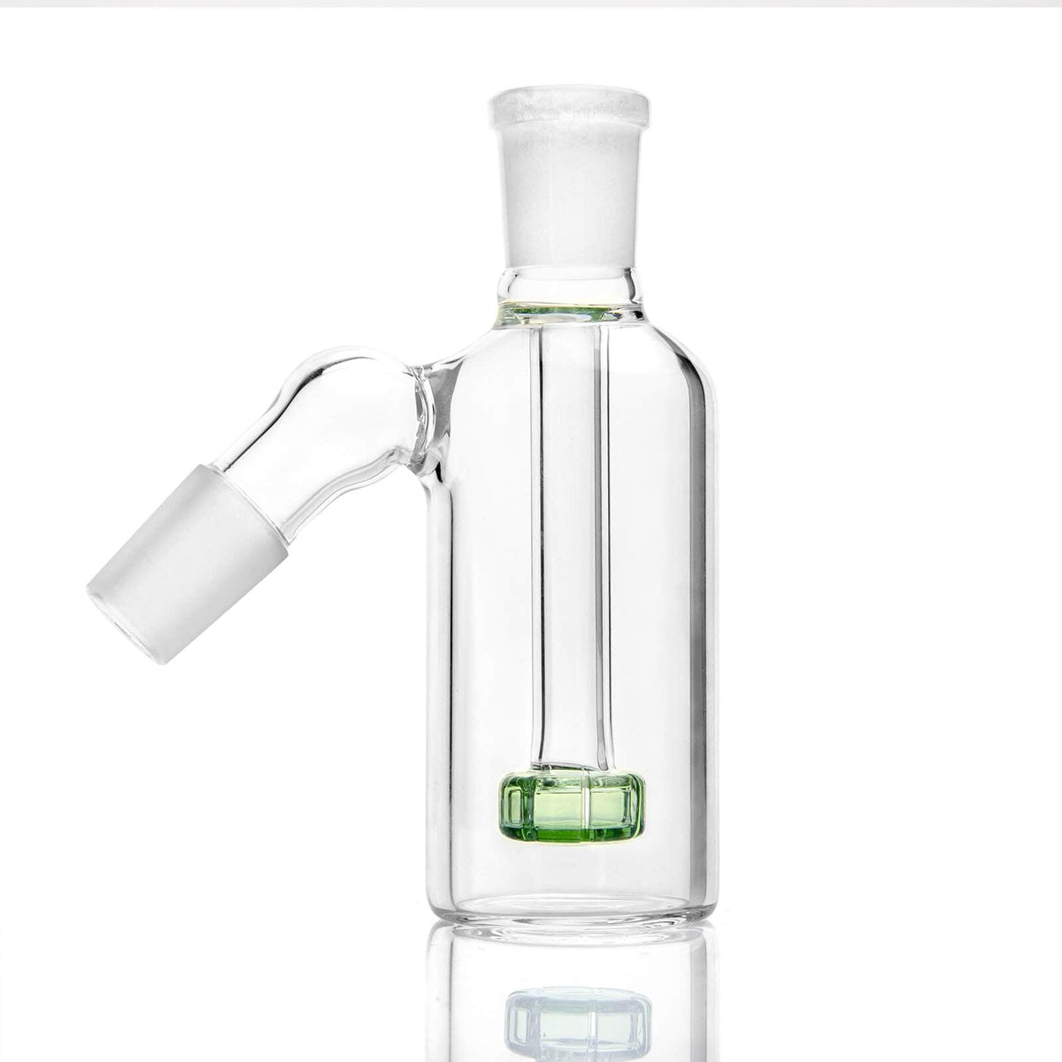 18mm Ash Catcher 45 Degree Green - Discreet Smoker