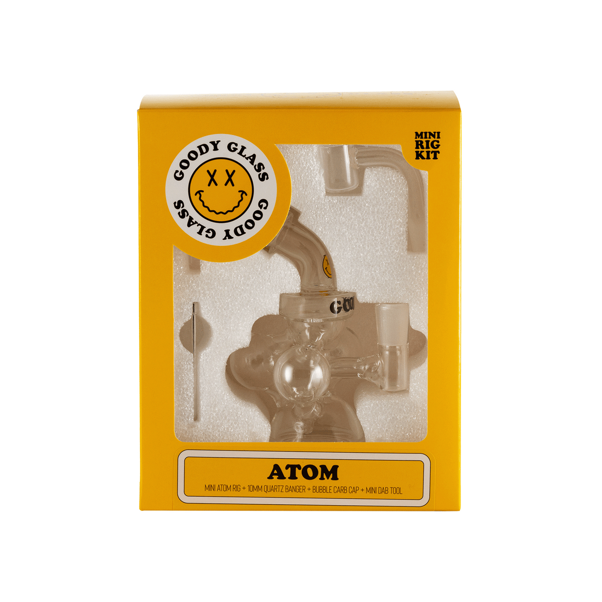 Goody Glass - Atom Mini Dab Rig 4-Piece Kit - Discreet Smoker