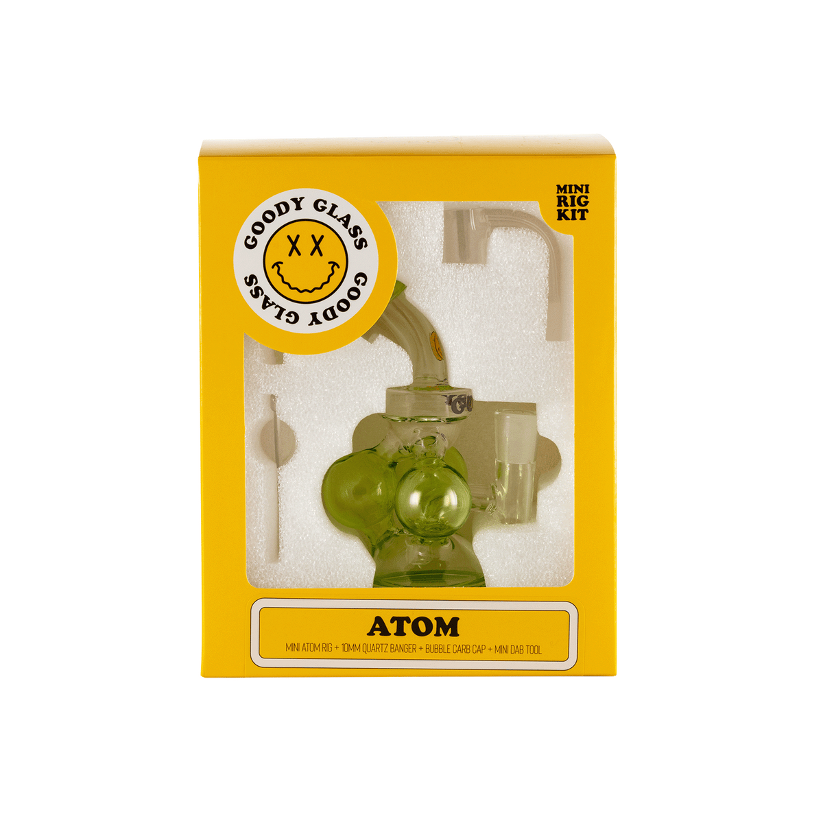 Goody Glass - Atom Mini Dab Rig 4-Piece Kit - Discreet Smoker