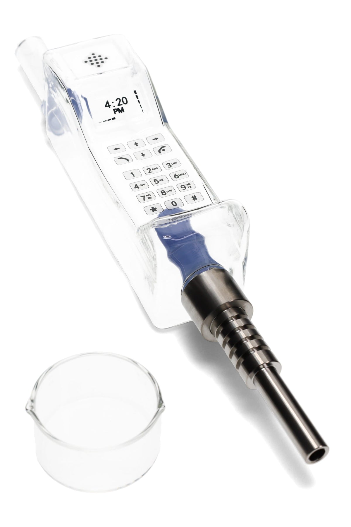 Glass Phone Dab Straw Kit “Dial-A-Dab” – Includes Dish - Discreet Smoker