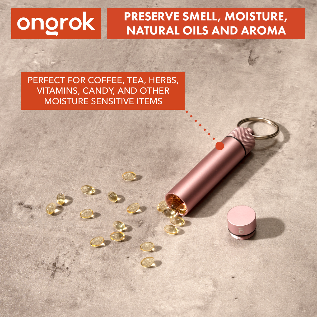 Ongrok Aluminum Storage Keychain - Discreet Smoker