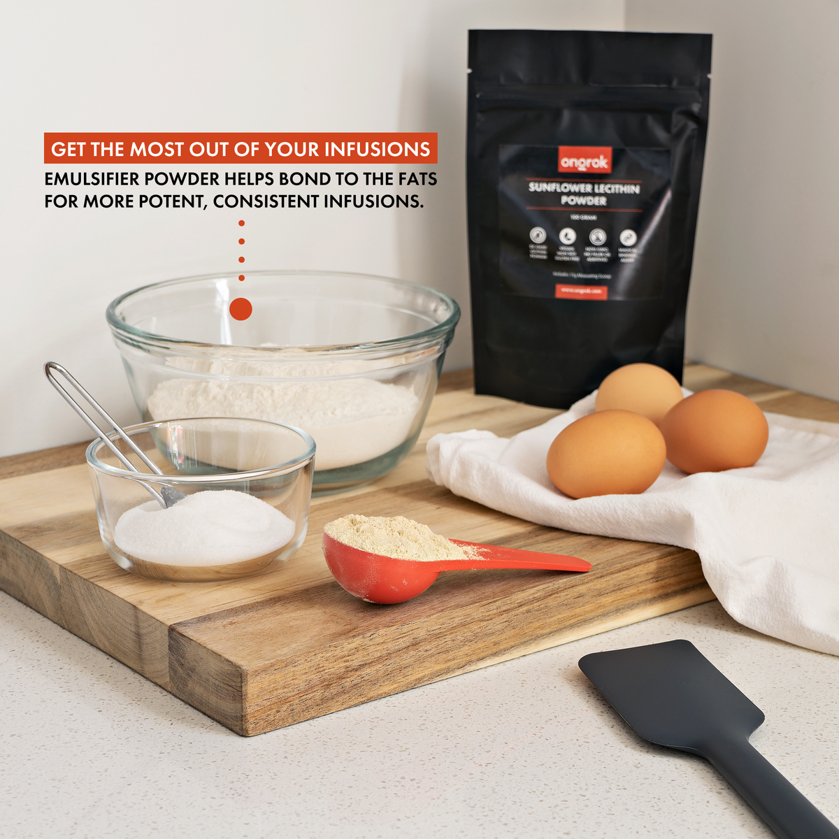ONGROK’S Non-GMO Sunflower Lecithin Powder - Discreet Smoker
