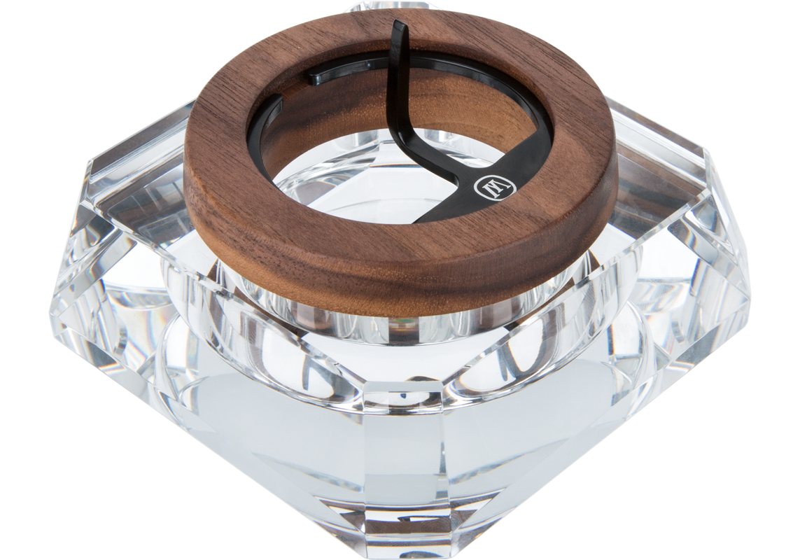 Marley Natural Black Walnut Crystal Ashtray - Discreet Smoker