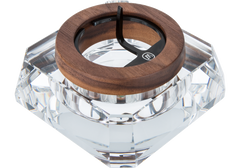 Marley Natural Black Walnut Crystal Ashtray