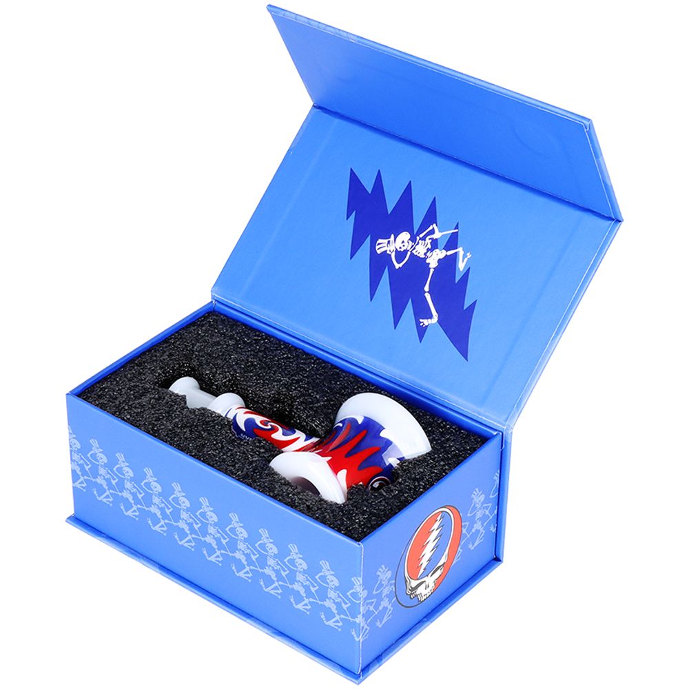 Grateful Dead x Pulsar Bolt Wig Wag Glass Hammer Hand Pipe - 4" - Discreet Smoker