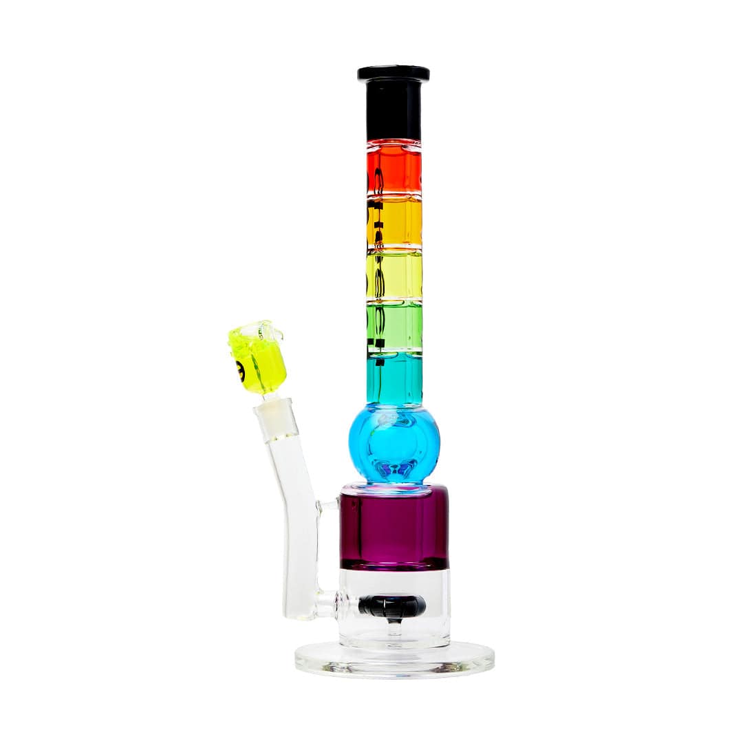 Cheech Glass 18" Rainbow Glycerin Water Pipe - Discreet Smoker