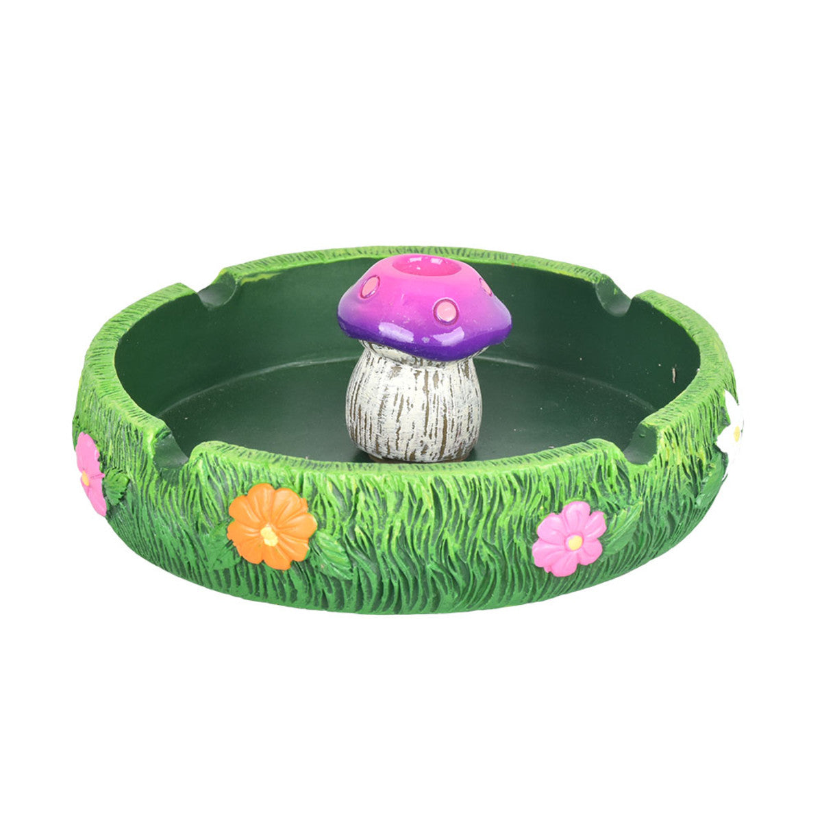 Spring Mushroom Ashtray w/ Snuffer | 5" - Discreet Smoker