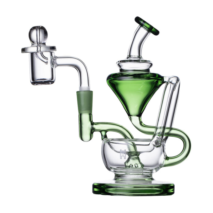 Human Grade 5" Recycler 1A, Clear with Red Accent