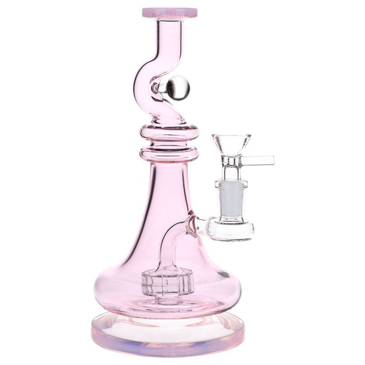 Enchanted Tower Glass Water Pipe - 8.75" / 14mm F - Discreet Smoker