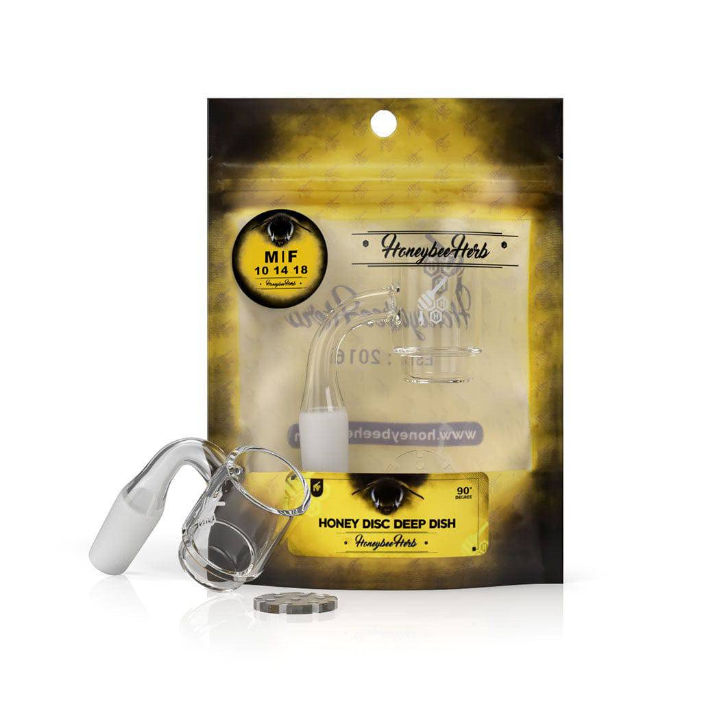 HONEY DISC DEEP DISH QUARTZ BANGER - 90° DEGREE | YL - Discreet Smoker