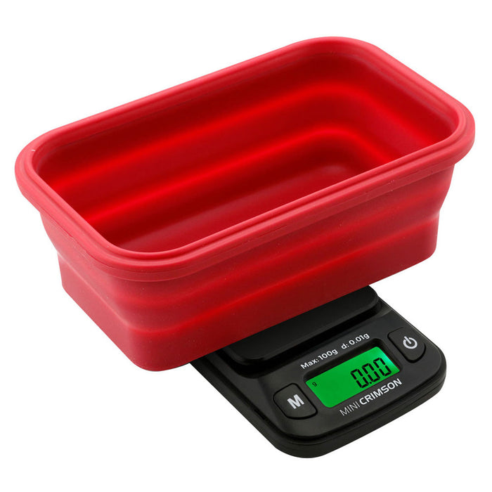 Truweigh Mini Crimson Collapsible Bowl Scale, Truweigh Red