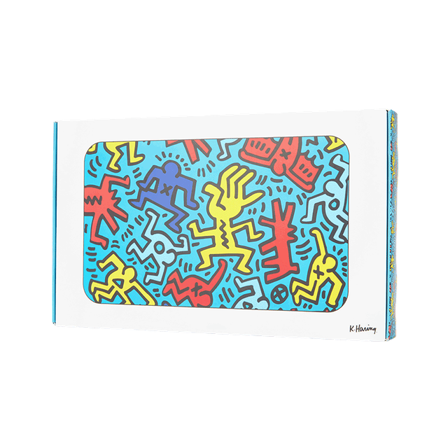 K. Haring Glass Rolling Tray - Discreet Smoker