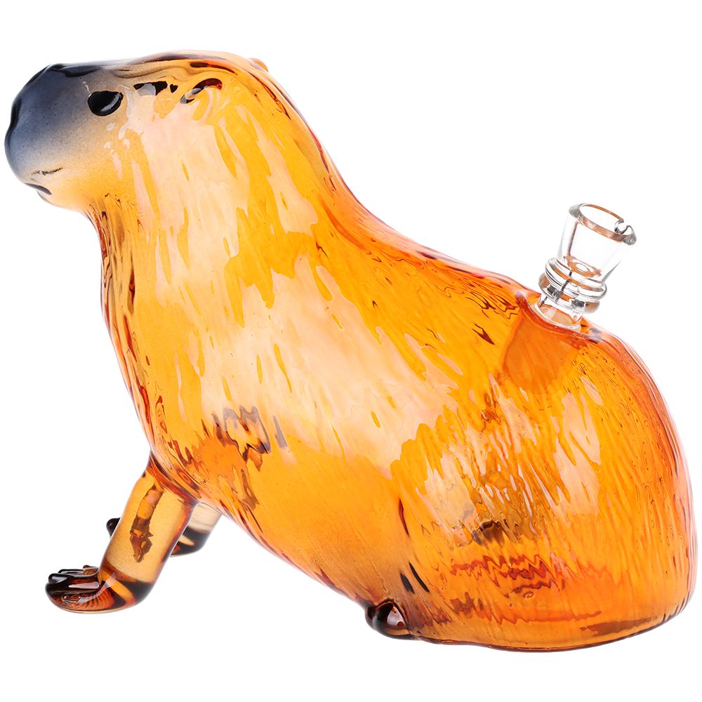 Capybara Glass Water Pipe - 7.5" / 14mm F - Discreet Smoker