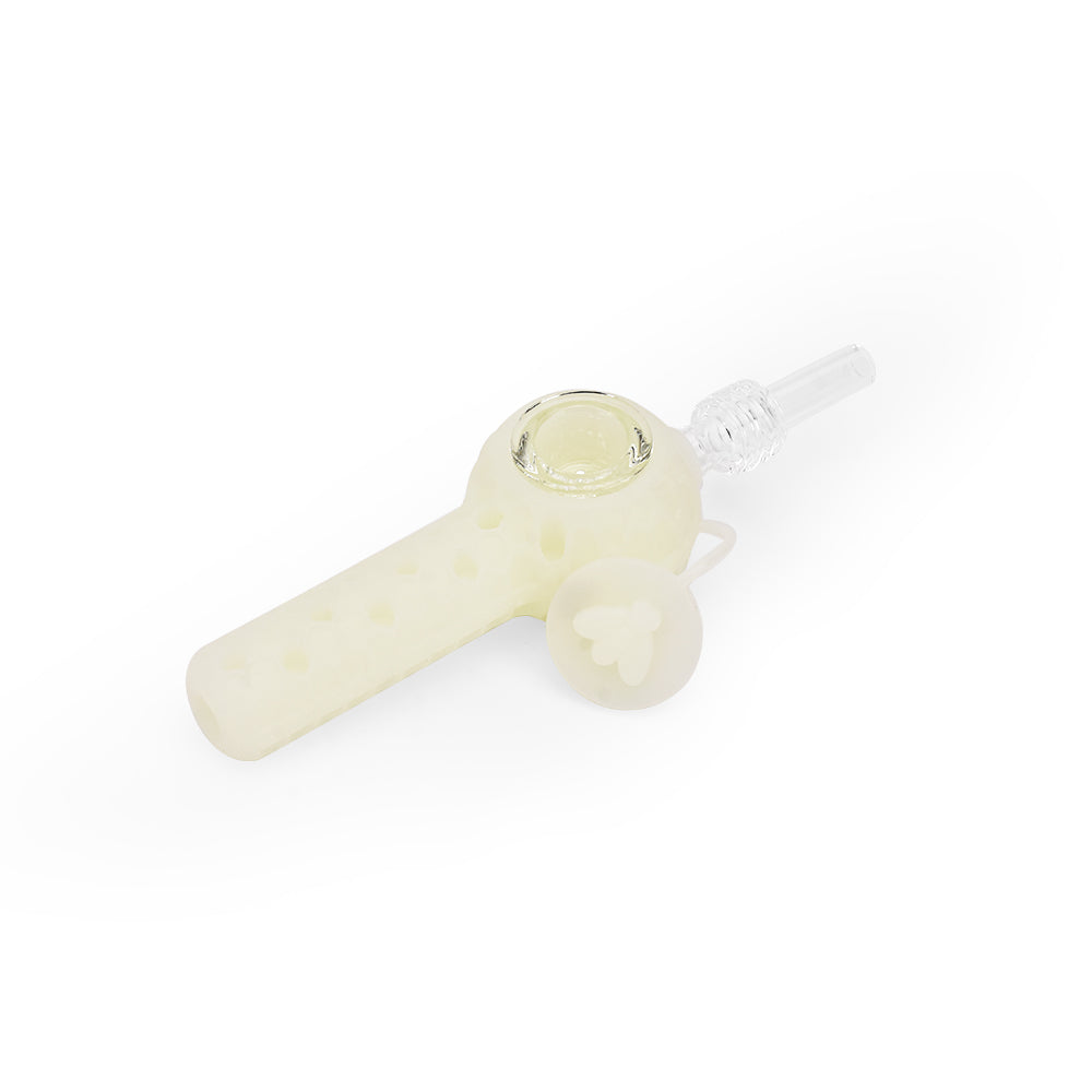 Ritual - 4'' Silicone Nectar Spoon - UV Titanium White - Discreet Smoker