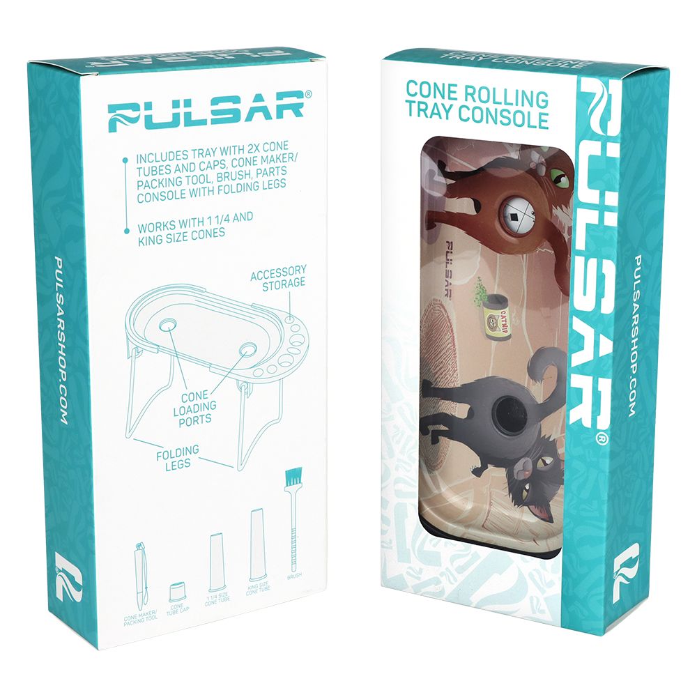 Pulsar Elevated Cone Rolling Tray Console | 9.25"x4.25" - Discreet Smoker