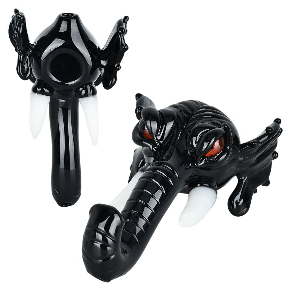 Ominous Elephant Head Glass Hand Pipe - 5" - Discreet Smoker