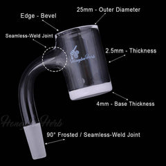 HONEY & MILK BEVEL QUARTZ BANGER- 90° DEGREE | BL - Discreet Smoker