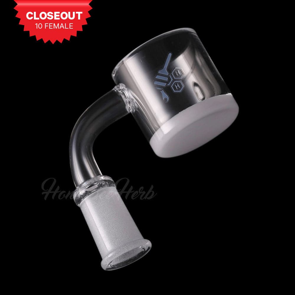 HONEY & MILK XL BEVEL QUARTZ BANGER - 90° DEGREE | YL - Discreet Smoker