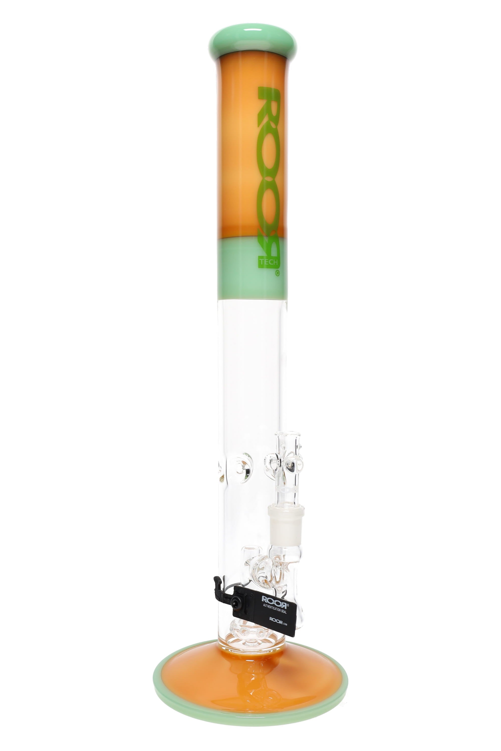 ROOR Tech 18″ Colored Straight Tube with Showerhead Perc – 5 mm Thick - Discreet Smoker